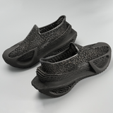 3D Printed Hollow-Out Clogs in Naval Black